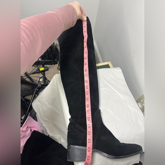 Vince Camuto Karinda Black Suede Over The Knee Boot Sz 10 - Picture 6 of 15